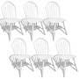 Sillas de comedor 6 unidades madera maciza de caucho blanca de vidaXL, Sillas de comedor - Ref: Foro24-272090, Precio: 462,55...