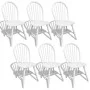Sillas de comedor 6 unidades madera maciza de caucho blanca de vidaXL, Sillas de comedor - Ref: Foro24-272090, Precio: 441,41...
