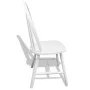 Sillas de comedor 6 unidades madera maciza de caucho blanca de vidaXL, Sillas de comedor - Ref: Foro24-272090, Precio: 441,41...