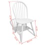 Sillas de comedor 6 unidades madera maciza de caucho blanca de vidaXL, Sillas de comedor - Ref: Foro24-272090, Precio: 462,55...