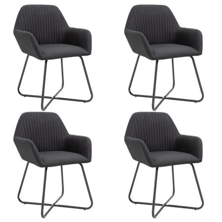 Esszimmerstühle 4 Einheiten aus schwarzem Stoff von vidaXL, Essstühle - Ref: Foro24-277106, Preis: 355,74 €, Rabatt: %