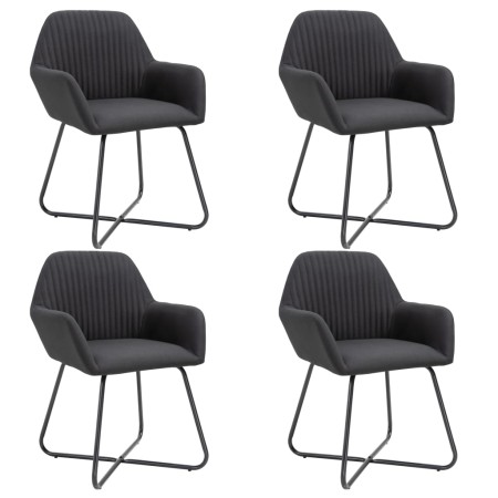 Esszimmerstühle 4 Einheiten aus schwarzem Stoff von vidaXL, Essstühle - Ref: Foro24-277106, Preis: 360,40 €, Rabatt: %