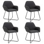 Esszimmerstühle 4 Einheiten aus schwarzem Stoff von vidaXL, Essstühle - Ref: Foro24-277106, Preis: 360,40 €, Rabatt: %