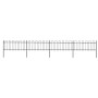 Gartenzaun mit schwarzen Stahlringspitzen 6,8 x 0,8 m von vidaXL, Zaunpaneele - Ref: Foro24-277650, Preis: 193,84 €, Rabatt: %
