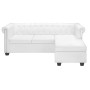 L-shaped Chesterfield sofa white artificial leather by vidaXL, Sofas - Ref: Foro24-275225, Price: 717,66 €, Discount: %