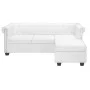 L-shaped Chesterfield sofa white artificial leather by vidaXL, Sofas - Ref: Foro24-275225, Price: 705,14 €, Discount: %