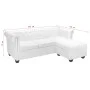 L-shaped Chesterfield sofa white artificial leather by vidaXL, Sofas - Ref: Foro24-275225, Price: 705,14 €, Discount: %