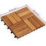 Verandafliesen 30x30 cm Akazie 30 Stück von vidaXL, Böden und Teppiche - Ref: Foro24-271793, Preis: 122,34 €, Rabatt: %