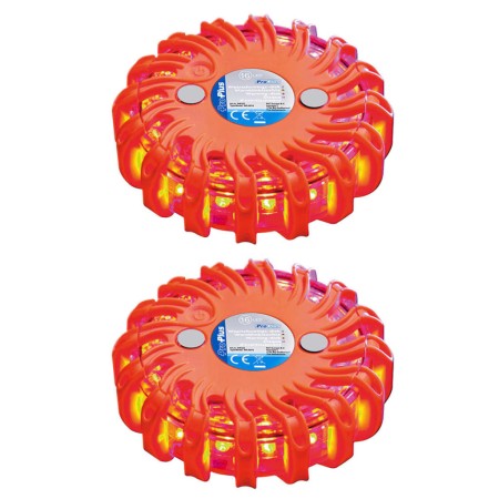 ProPlus Warning discs with 16 LEDs 2 units orange by ProPlus, Road and traffic signs - Ref: Foro24-276224, Price: 34,68 €, Di...