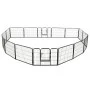 Corral para perros 16 paneles de acero 60x80 cm negro von vidaXL, Hundehütten und Zäune - Ref: Foro24-275492, Preis: 265,60 €...