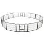 Corral para perros 16 paneles de acero 60x80 cm negro von vidaXL, Hundehütten und Zäune - Ref: Foro24-275492, Preis: 265,60 €...