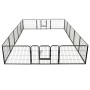 Corral para perros 16 paneles de acero 60x80 cm negro von vidaXL, Hundehütten und Zäune - Ref: Foro24-275492, Preis: 281,48 €...