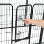 Corral para perros 16 paneles de acero 60x80 cm negro von vidaXL, Hundehütten und Zäune - Ref: Foro24-275492, Preis: 281,48 €...