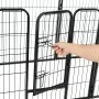 Corral para perros 16 paneles de acero 60x80 cm negro von vidaXL, Hundehütten und Zäune - Ref: Foro24-275492, Preis: 265,60 €...