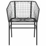 Juego de comedor jardín 9 piezas ratán polivinílico negro