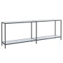 Mesa consola vidrio templado blanco 220x35x75,5 cm de vidaXL, Mesas auxiliares - Ref: Foro24-331712, Precio: 113,34 €, Descue...