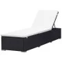 Sun loungers with cushions 2 pcs black synthetic rattan by vidaXL, Loungers - Ref: Foro24-277088, Price: 314,47 €, Discount: %