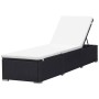 Tumbonas con cojines 2 uds ratán sintético negro de vidaXL, Tumbonas - Ref: Foro24-277088, Precio: 318,23 €, Descuento: %