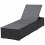 Tumbonas con cojines 2 uds ratán sintético negro de vidaXL, Tumbonas - Ref: Foro24-277088, Precio: 318,23 €, Descuento: %