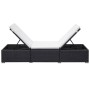 Tumbonas con cojines 2 uds ratán sintético negro de vidaXL, Tumbonas - Ref: Foro24-277088, Precio: 318,23 €, Descuento: %