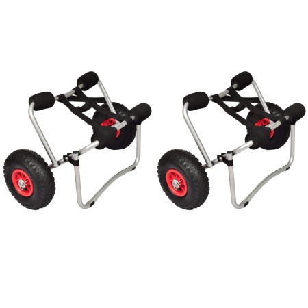 Kajakwagen 2 Einheiten Aluminium von vidaXL, Bootsanhänger - Ref: Foro24-277087, Preis: 136,66 €, Rabatt: %