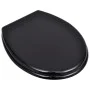 Asiento de inodoro con tapas 2 uds MDF negro de vidaXL, Asientos de inodoros y bidés - Ref: Foro24-275908, Precio: 71,60 €, D...