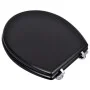 Asiento de inodoro con tapas 2 uds MDF negro de vidaXL, Asientos de inodoros y bidés - Ref: Foro24-275908, Precio: 71,60 €, D...