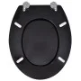 Asiento de inodoro con tapas 2 uds MDF negro de vidaXL, Asientos de inodoros y bidés - Ref: Foro24-275908, Precio: 71,60 €, D...