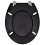 Toilet seat with lids 2 pcs MDF black by vidaXL, Toilet and bidet seats - Ref: Foro24-275908, Price: 63,84 €, Discount: %