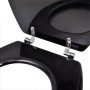 Toilettensitz mit Deckel 2 Stück MDF schwarz von vidaXL, Toiletten- und Bidetsitze - Ref: Foro24-275908, Preis: 63,84 €, Raba...