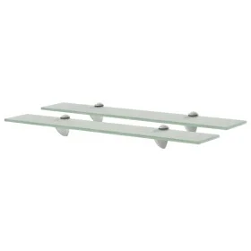 Floating shelves 2 units glass 8 mm 60x20 cm by vidaXL, Shelves and shelves - Ref: Foro24-3051537, Price: 41,52 €, Discount: %