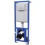 Wandtoilette mit verstecktem Spülkasten aus schwarzer Keramik von vidaXL, Badezimmer - Ref: Foro24-275792, Preis: 345,95 €, R...