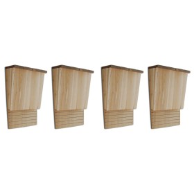 Bat houses 4 units made of wood 22x12x34 cm by vidaXL, bat shelters - Ref: Foro24-276009, Price: 51,35 €, Discount: %