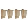 Fledermaushäuser 4 Holzelemente 22x12x34 cm von vidaXL, Fledermausunterstände - Ref: Foro24-276009, Preis: 61,31 €, Rabatt: %