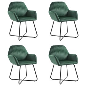 Sillas de comedor 4 unidades de terciopelo verde de vidaXL, Sillas de comedor - Ref: Foro24-277007, Precio: 418,10 €, Descuen...