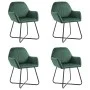 Sillas de comedor 4 unidades de terciopelo verde de vidaXL, Sillas de comedor - Ref: Foro24-277007, Precio: 411,12 €, Descuen...