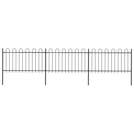 Gartentor mit schwarzen Stahlspeerspitzen 5,1x1 m von vidaXL, Zaunpaneele - Ref: Foro24-277658, Preis: 192,01 €, Rabatt: %