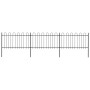 Valla de jardín con puntas de aro acero negro 5,1x1 m by vidaXL, fence panels - Ref: Foro24-277658, Price: 186,67 €, Discount: %