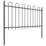 Gartentor mit schwarzen Stahlspeerspitzen 5,1x1 m von vidaXL, Zaunpaneele - Ref: Foro24-277658, Preis: 186,67 €, Rabatt: %