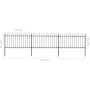 Gartentor mit schwarzen Stahlspeerspitzen 5,1x1 m von vidaXL, Zaunpaneele - Ref: Foro24-277658, Preis: 192,01 €, Rabatt: %