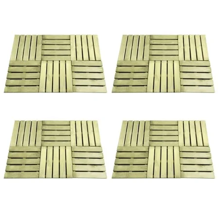 Baldosa de porche 24 unidades madera verde 50x50 cm de vidaXL, Suelos y moquetas - Ref: Foro24-276432, Precio: 240,62 €, Desc...