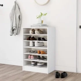 White plywood shoe cabinet 60x35x92 cm by vidaXL, Shoe racks and shoe organizers - Ref: Foro24-808945, Price: 63,51 €, Discou...