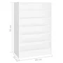 Weißer Schuhschrank aus Sperrholz, 60 x 35 x 92 cm von vidaXL, Schuhregale und Schuhorganisatoren - Ref: Foro24-808945, Preis...