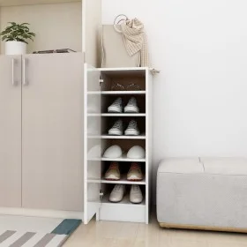 Glossy white chipboard shoe rack 32x35x92 cm by vidaXL, Shoe racks and shoe organizers - Ref: Foro24-808978, Price: 106,31 €,...