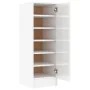 Mueble zapatero de aglomerado blanco con brillo 32x35x92 cm de vidaXL, Zapateros y organizadores de calzado - Ref: Foro24-808...