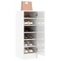 Mueble zapatero de aglomerado blanco con brillo 32x35x92 cm de vidaXL, Zapateros y organizadores de calzado - Ref: Foro24-808...