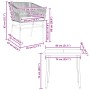 Set comedor jardín 3 pzas cojines ratán sintético vidrio negro
