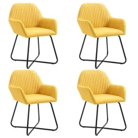 Esstischstühle, 4 Stück, gelber Stoff von vidaXL, Essstühle - Ref: Foro24-277108, Preis: 355,74 €, Rabatt: %