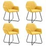 Esstischstühle, 4 Stück, gelber Stoff von vidaXL, Essstühle - Ref: Foro24-277108, Preis: 355,74 €, Rabatt: %