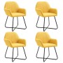 Esstischstühle, 4 Stück, gelber Stoff von vidaXL, Essstühle - Ref: Foro24-277108, Preis: 360,40 €, Rabatt: %